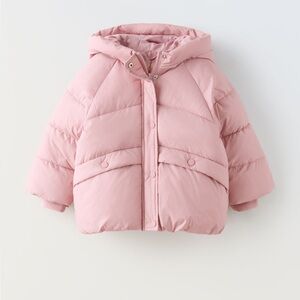 Zara Snap Button Quilted Coat
